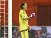DFB-Torhüterin Nadine Angerer parierte den entscheidenden Elfmeter. Foto: Carmen Jaspersen DFB-Torhüterin Nadine Angerer parierte den entscheidenden Elfmeter. Foto: Carmen Jaspersen