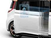 Um die Türen des Kleinbusses Budd-e von VW zu öffnen, reicht eine Geste mit der Hand. Foto: Volkswagen AG Um die Türen des Kleinbusses Budd-e von VW zu öffnen, reicht eine Geste mit der Hand. Foto: Volkswagen AG