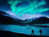 Die Aurora Borealis in Island bedeutet Erleuchtung. Die Aurora Borealis in Island bedeutet Erleuchtung.