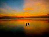 Klarer Sonnenuntergang über dem Meer Bali. Klarer Sonnenuntergang über dem Meer Bali.