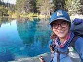 Stopp am Little Crater Lake: Sabine aus München ist allein auf dem PCT unterwegs. Stopp am Little Crater Lake: Sabine aus München ist allein auf dem PCT unterwegs.