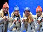 (von links): Denise Herrmann, Franziska Preuß, Vanessa Hinz und Karolin Horchler gewannen bei der WM 2020 in Antholz Silber in der Staffel und sind auch in der Saison 2020/21 Teil des deutschen Teams. (von links): Denise Herrmann, Franziska Preuß, Vanessa Hinz und Karolin Horchler gewannen bei der WM 2020 in Antholz Silber in der Staffel und sind auch in der Saison 2020/21 Teil des deutschen Teams.